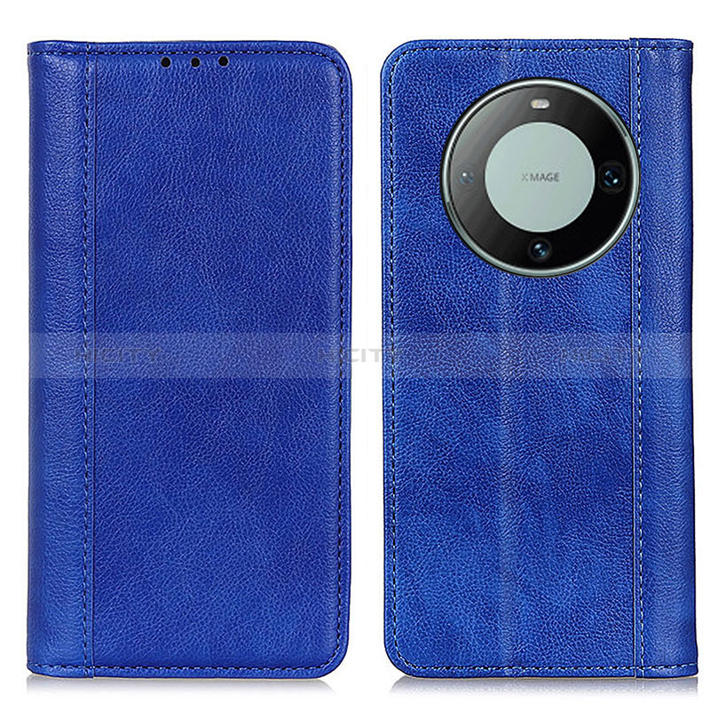 Custodia Portafoglio In Pelle Cover con Supporto D03Y per Huawei Mate 60 Blu