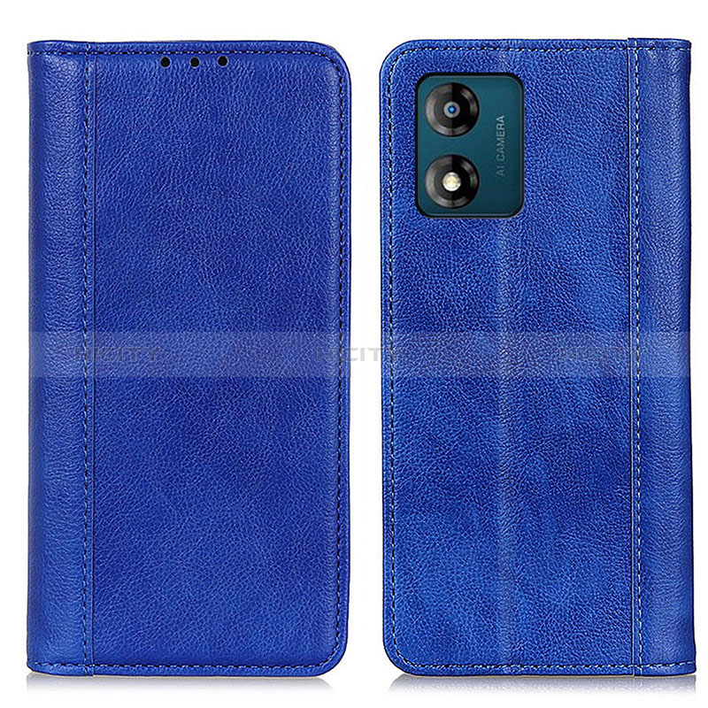 Custodia Portafoglio In Pelle Cover con Supporto D03Y per Motorola Moto E13 Blu