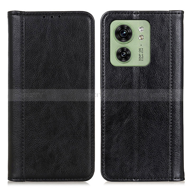 Custodia Portafoglio In Pelle Cover con Supporto D03Y per Motorola Moto Edge (2023) 5G Nero