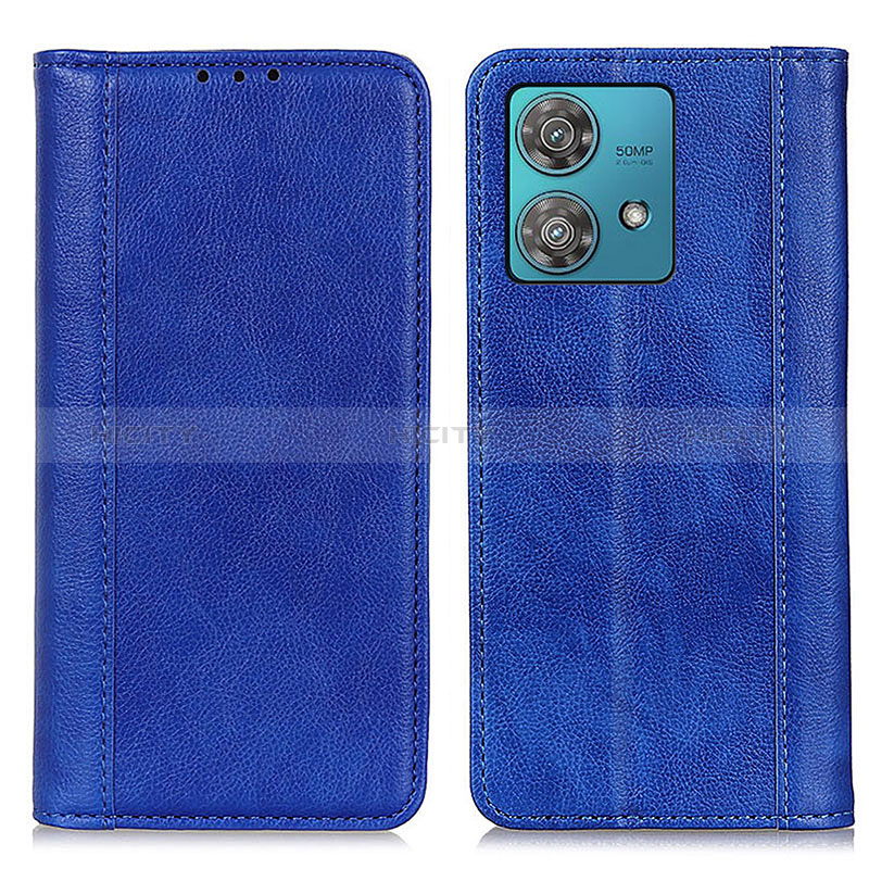 Custodia Portafoglio In Pelle Cover con Supporto D03Y per Motorola Moto Edge 40 Neo 5G Blu