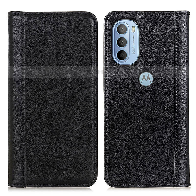 Custodia Portafoglio In Pelle Cover con Supporto D03Y per Motorola Moto G31 Nero