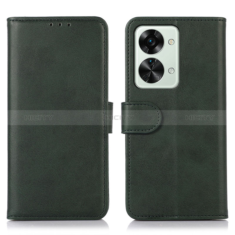 Custodia Portafoglio In Pelle Cover con Supporto D03Y per OnePlus Nord 2T 5G Verde