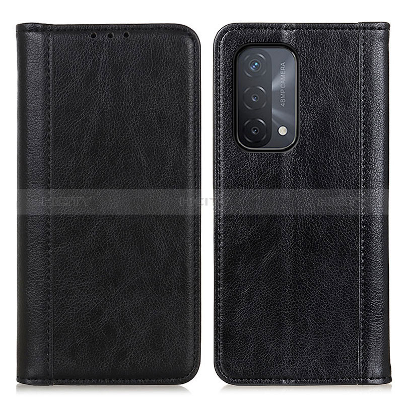 Custodia Portafoglio In Pelle Cover con Supporto D03Y per Oppo A54 5G Nero