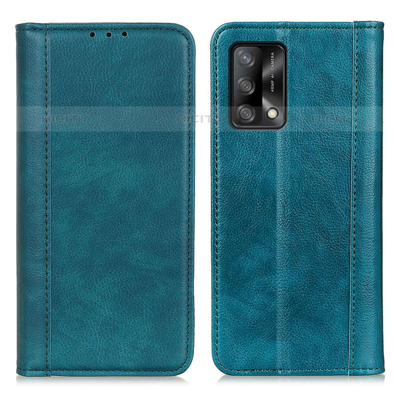 Custodia Portafoglio In Pelle Cover con Supporto D03Y per Oppo A74 4G Verde