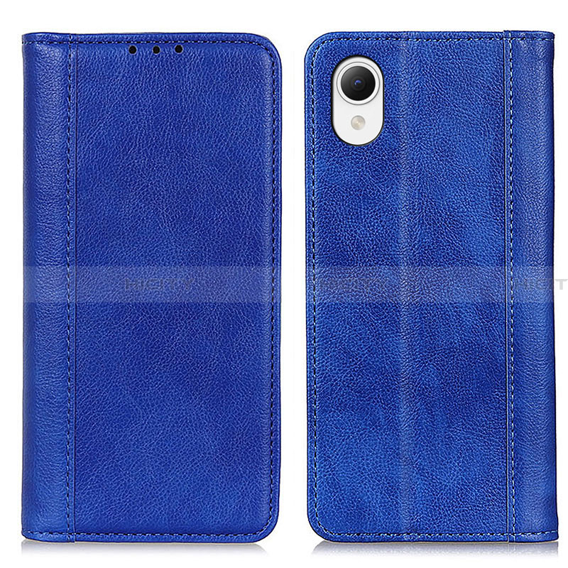 Custodia Portafoglio In Pelle Cover con Supporto D03Y per Samsung Galaxy A23 5G SC-56C Blu