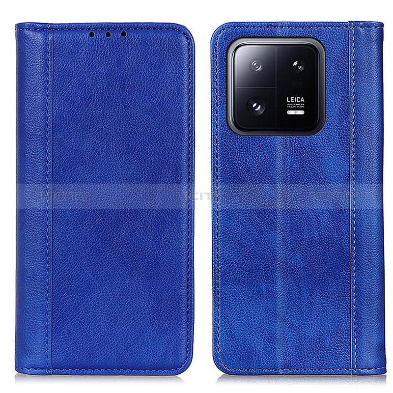 Custodia Portafoglio In Pelle Cover con Supporto D03Y per Xiaomi Mi 13 5G Blu