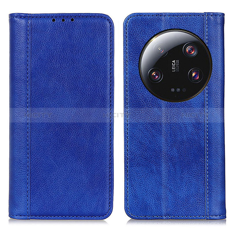 Custodia Portafoglio In Pelle Cover con Supporto D03Y per Xiaomi Mi 13 Ultra 5G Blu