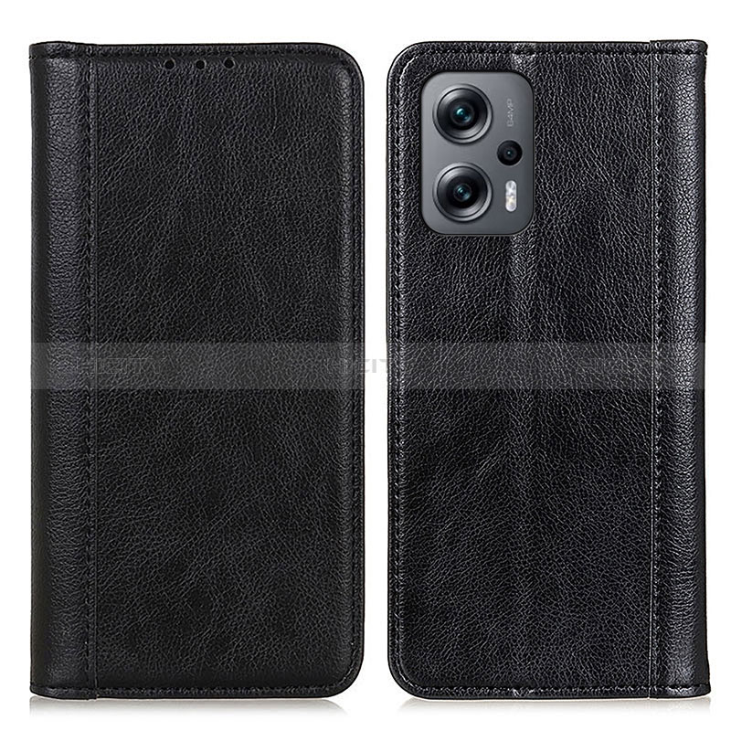 Custodia Portafoglio In Pelle Cover con Supporto D03Y per Xiaomi Redmi Note 12 Turbo 5G Nero