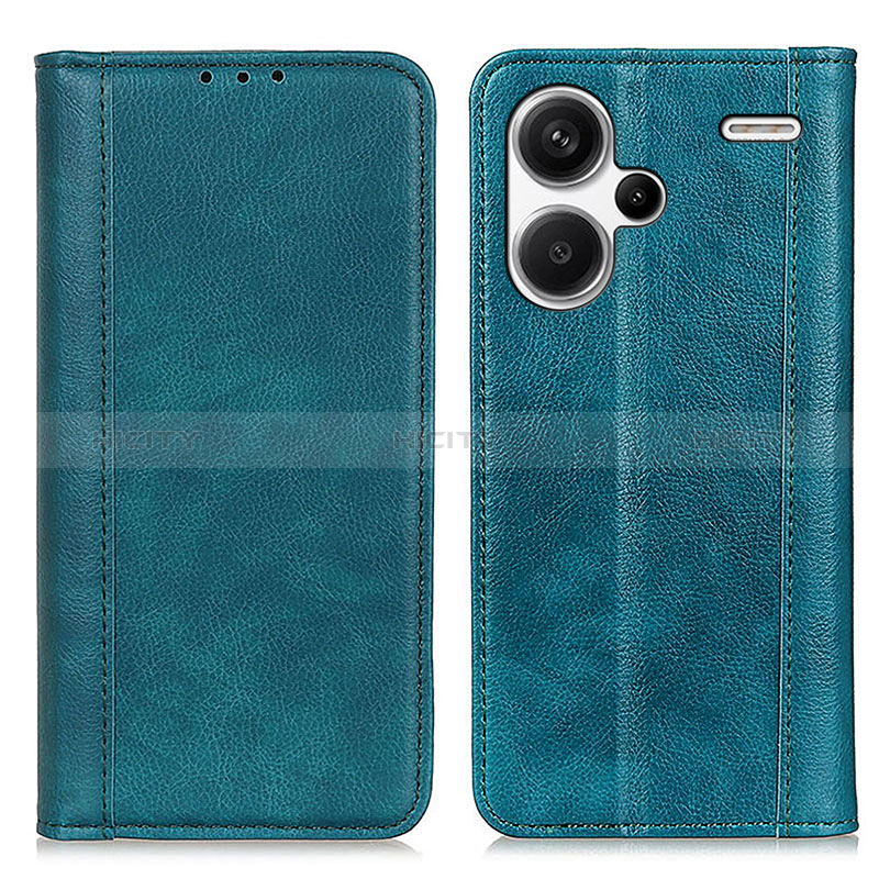 Custodia Portafoglio In Pelle Cover con Supporto D03Y per Xiaomi Redmi Note 13 Pro+ Plus 5G Verde