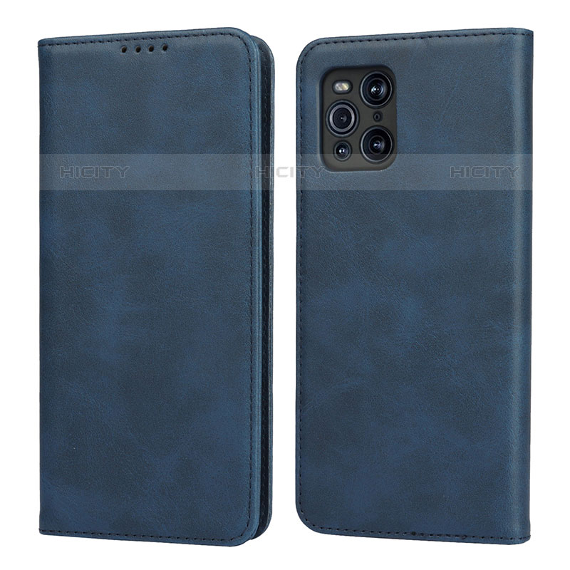 Custodia Portafoglio In Pelle Cover con Supporto D04T per Oppo Find X3 Pro 5G