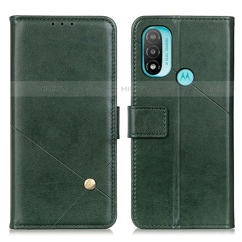 Custodia Portafoglio In Pelle Cover con Supporto D04Y per Motorola Moto E40 Verde