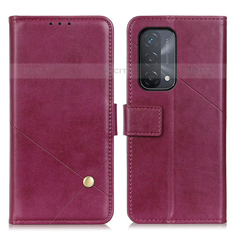 Custodia Portafoglio In Pelle Cover con Supporto D04Y per OnePlus Nord N200 5G Viola