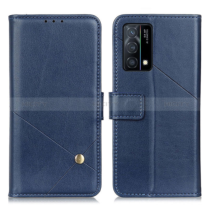 Custodia Portafoglio In Pelle Cover con Supporto D04Y per Oppo K9 5G Blu