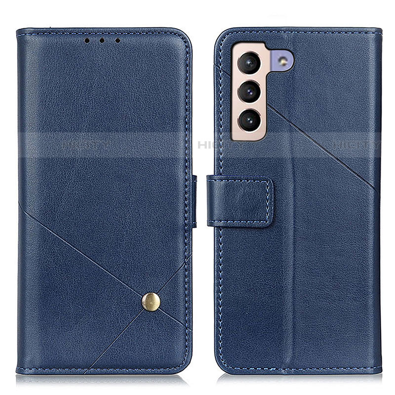 Custodia Portafoglio In Pelle Cover con Supporto D04Y per Samsung Galaxy S21 5G Blu