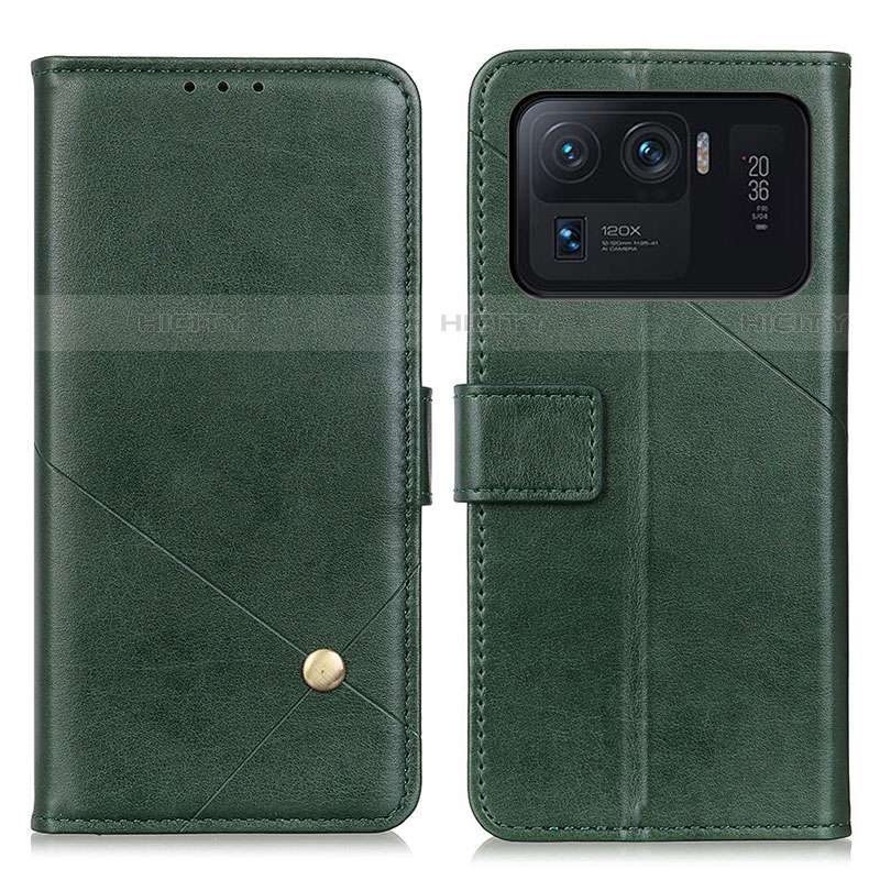 Custodia Portafoglio In Pelle Cover con Supporto D04Y per Xiaomi Mi 11 Ultra 5G Verde