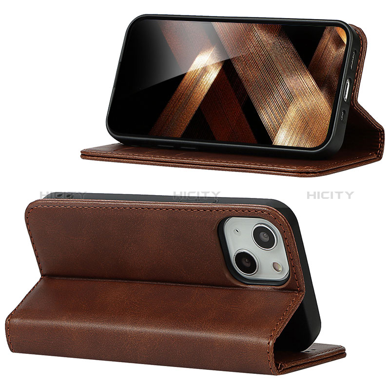 Custodia Portafoglio In Pelle Cover con Supporto D05T per Apple iPhone 15