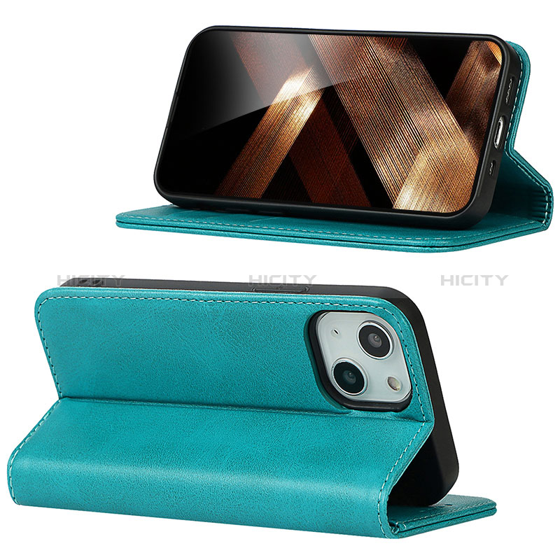 Custodia Portafoglio In Pelle Cover con Supporto D05T per Apple iPhone 15