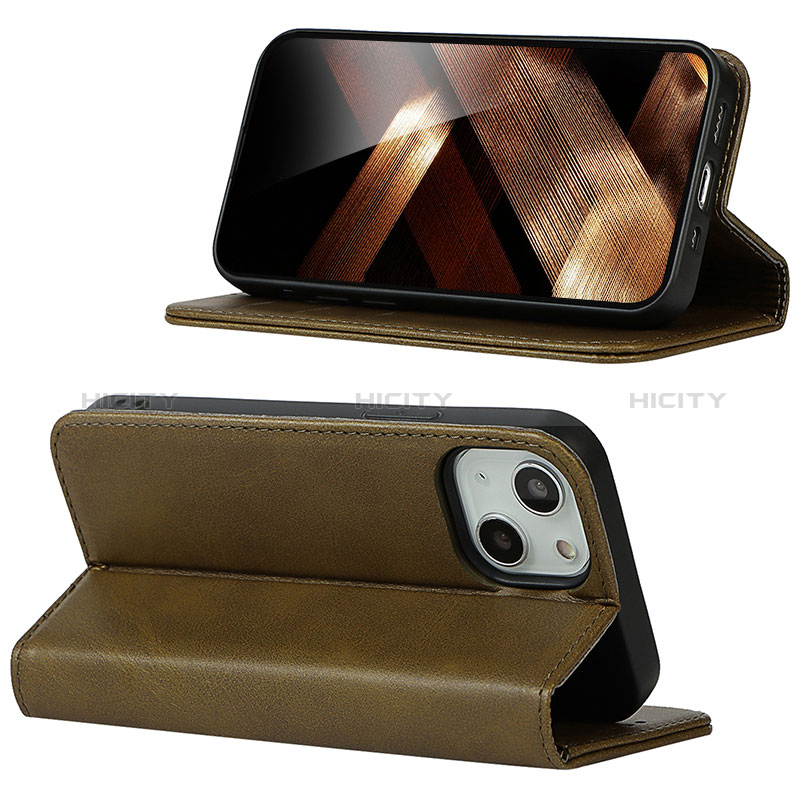 Custodia Portafoglio In Pelle Cover con Supporto D05T per Apple iPhone 15 Plus