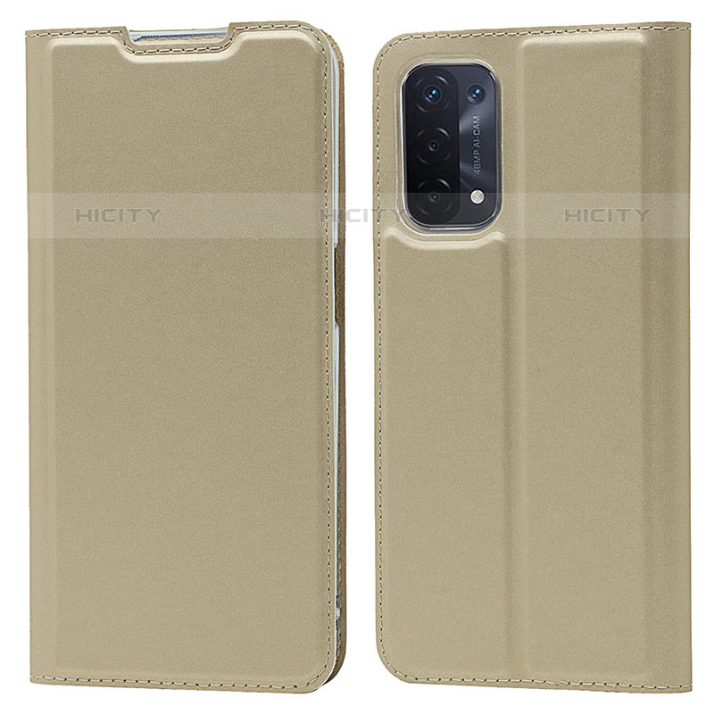 Custodia Portafoglio In Pelle Cover con Supporto D05T per Oppo A93 5G Oro