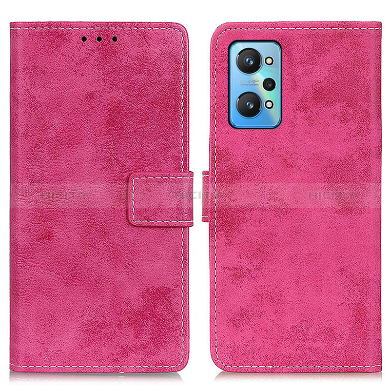 Custodia Portafoglio In Pelle Cover con Supporto D05Y per Realme GT2 5G Rosa Caldo