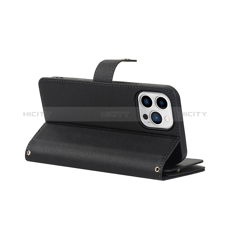 Custodia Portafoglio In Pelle Cover con Supporto D06T per Apple iPhone 14 Pro