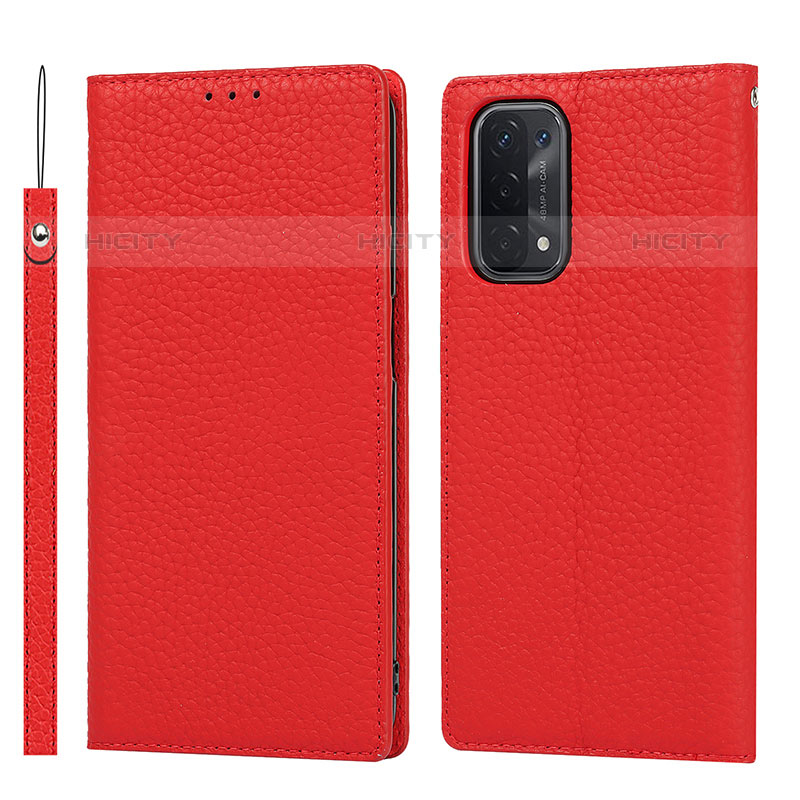 Custodia Portafoglio In Pelle Cover con Supporto D06T per OnePlus Nord N200 5G Rosso