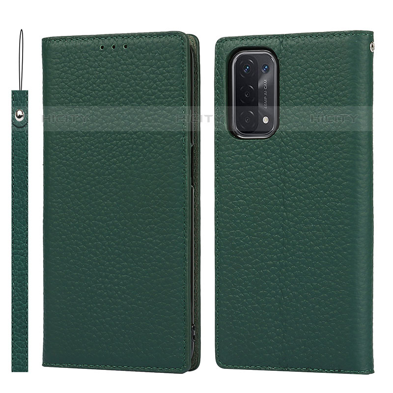 Custodia Portafoglio In Pelle Cover con Supporto D06T per OnePlus Nord N200 5G Verde