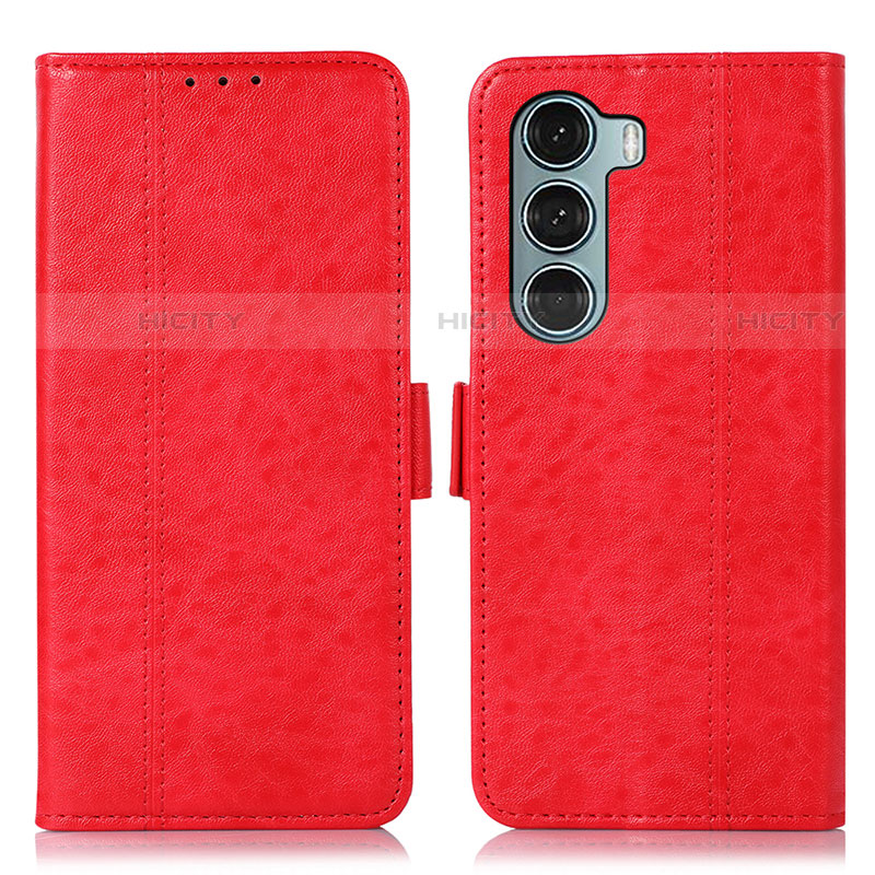 Custodia Portafoglio In Pelle Cover con Supporto D06Y per Motorola Moto Edge S30 5G Rosso