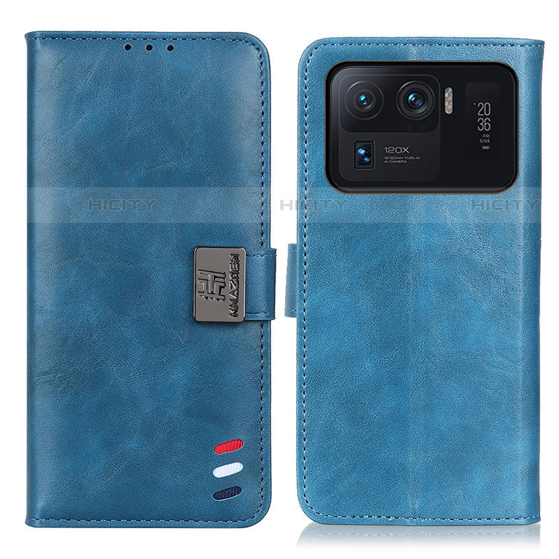 Custodia Portafoglio In Pelle Cover con Supporto D06Y per Xiaomi Mi 11 Ultra 5G Blu