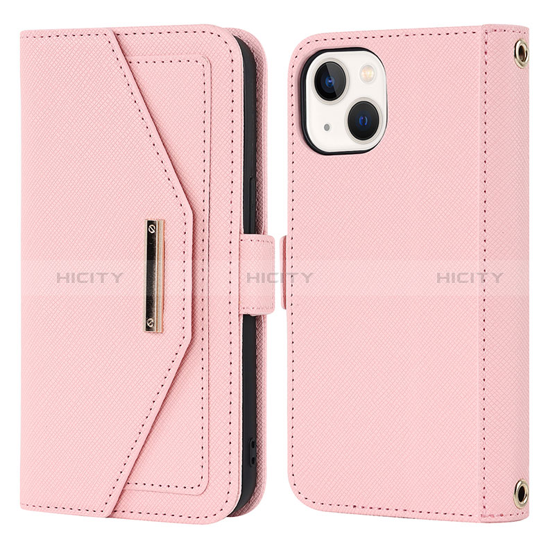 Custodia Portafoglio In Pelle Cover con Supporto D07T per Apple iPhone 14 Plus