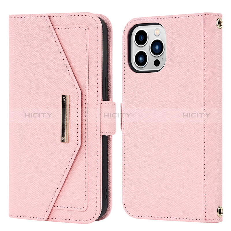 Custodia Portafoglio In Pelle Cover con Supporto D07T per Apple iPhone 16 Pro