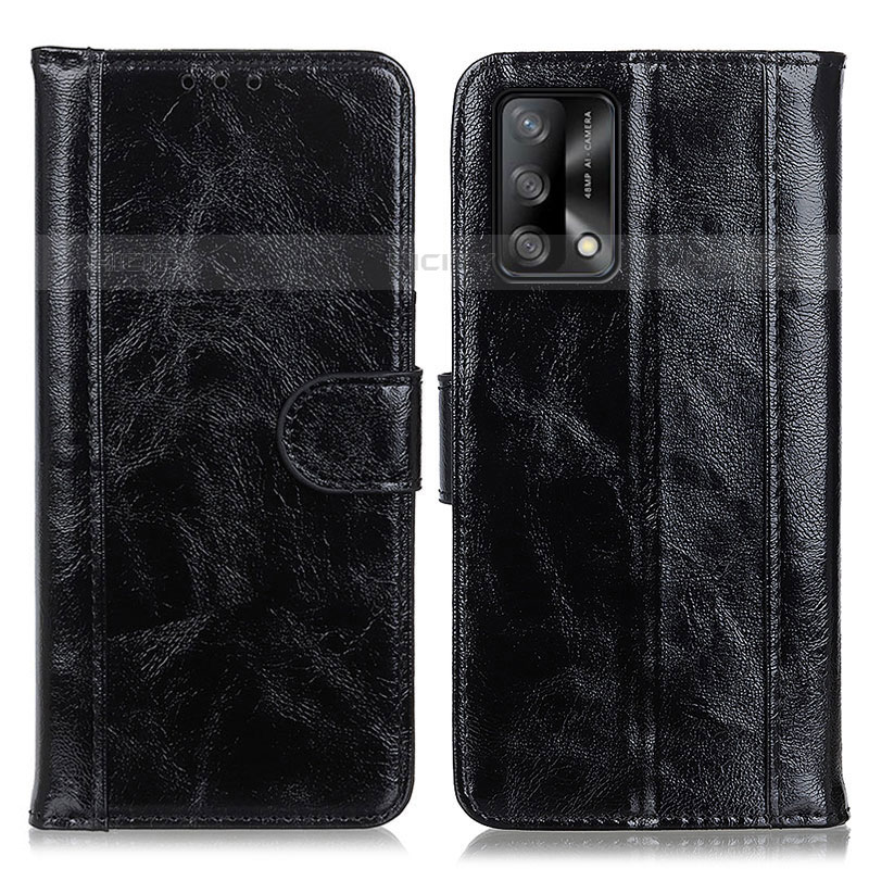 Custodia Portafoglio In Pelle Cover con Supporto D07Y per Oppo A74 4G Nero