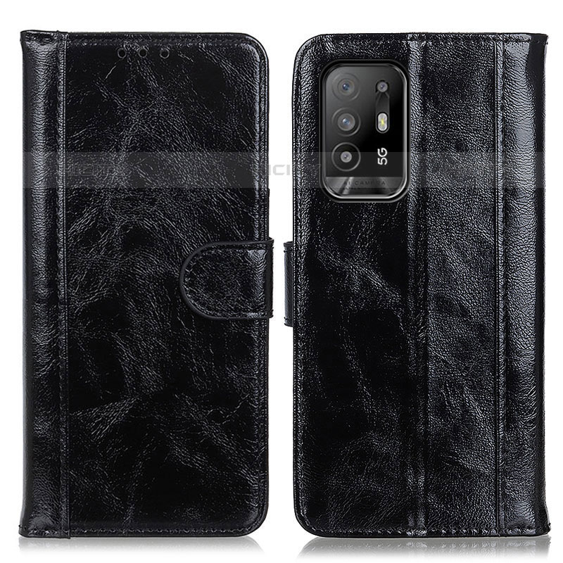 Custodia Portafoglio In Pelle Cover con Supporto D07Y per Oppo A94 5G Nero