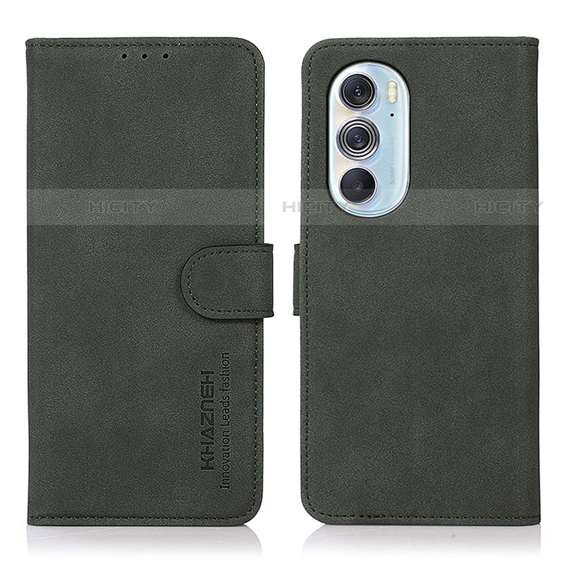 Custodia Portafoglio In Pelle Cover con Supporto D08Y per Motorola Moto Edge X30 5G Verde