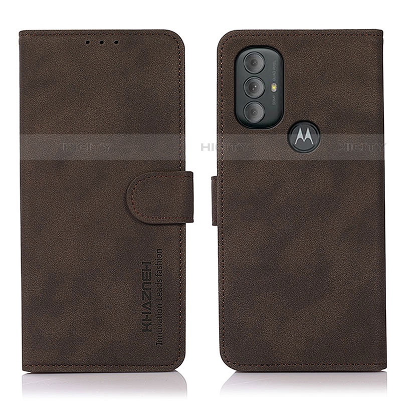 Custodia Portafoglio In Pelle Cover con Supporto D08Y per Motorola Moto G Play (2023) Marrone