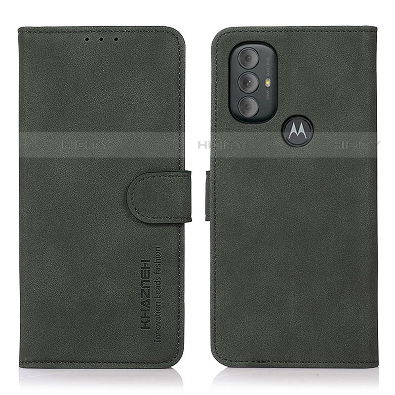 Custodia Portafoglio In Pelle Cover con Supporto D08Y per Motorola Moto G Power (2022) Verde