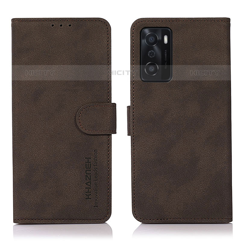 Custodia Portafoglio In Pelle Cover con Supporto D08Y per Oppo A55S 5G Marrone