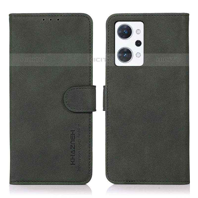 Custodia Portafoglio In Pelle Cover con Supporto D08Y per Oppo Reno7 A Verde