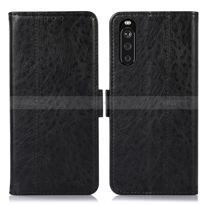 Custodia Portafoglio In Pelle Cover con Supporto D08Y per Sony Xperia 10 III