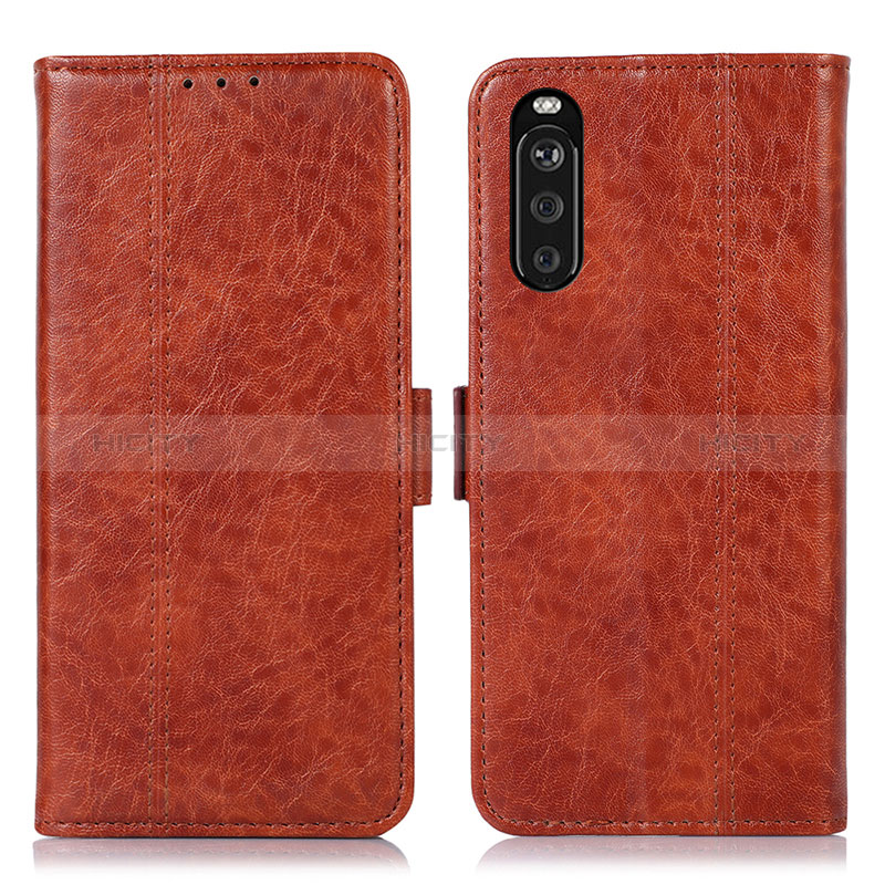 Custodia Portafoglio In Pelle Cover con Supporto D08Y per Sony Xperia 10 III Lite