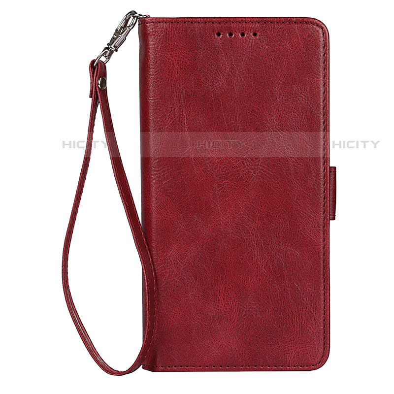 Custodia Portafoglio In Pelle Cover con Supporto D09T per Samsung Galaxy S22 5G Rosso