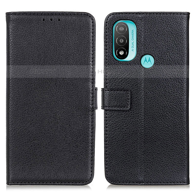 Custodia Portafoglio In Pelle Cover con Supporto D09Y per Motorola Moto E40 Nero