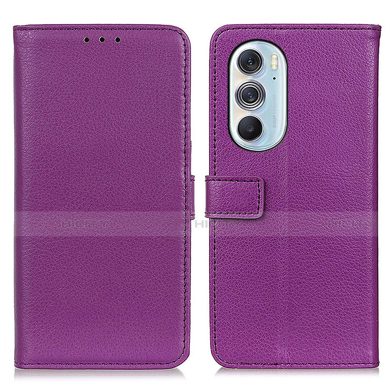 Custodia Portafoglio In Pelle Cover con Supporto D09Y per Motorola Moto Edge 30 Pro 5G Viola