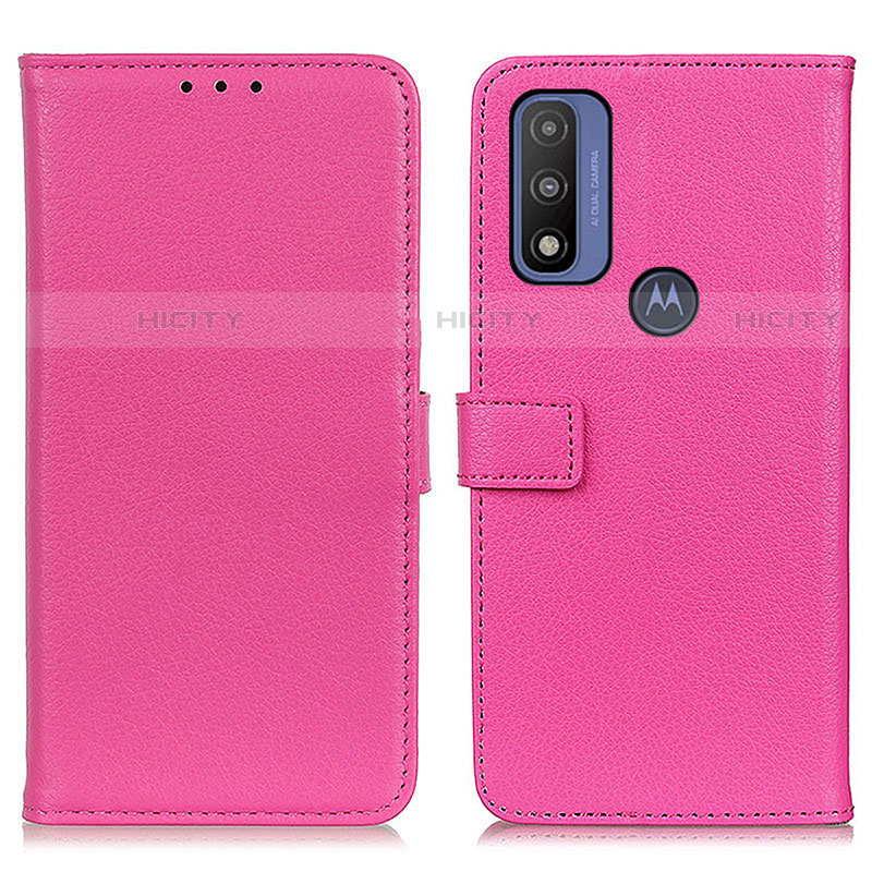 Custodia Portafoglio In Pelle Cover con Supporto D09Y per Motorola Moto G Pure Rosa Caldo