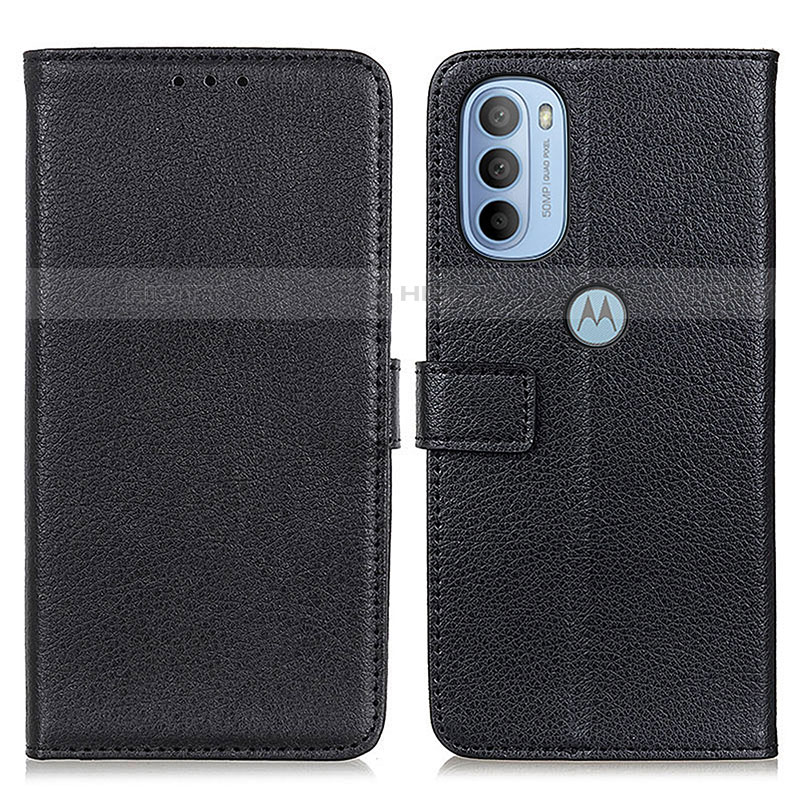 Custodia Portafoglio In Pelle Cover con Supporto D09Y per Motorola Moto G31 Nero