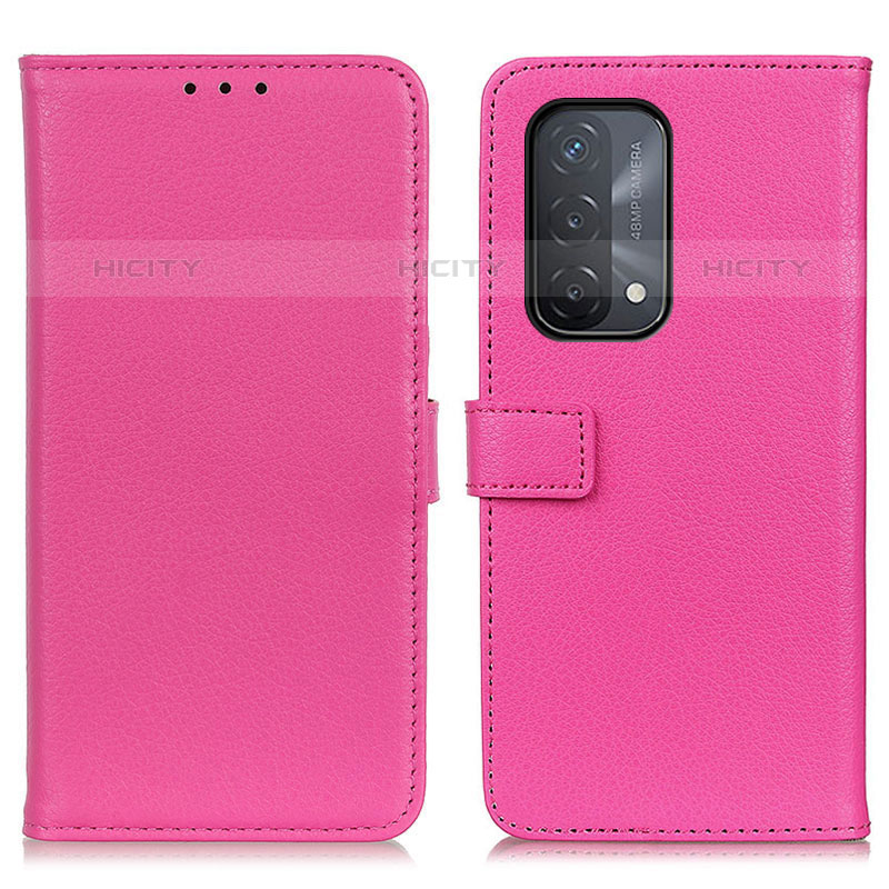 Custodia Portafoglio In Pelle Cover con Supporto D09Y per Oppo A93 5G Rosa Caldo