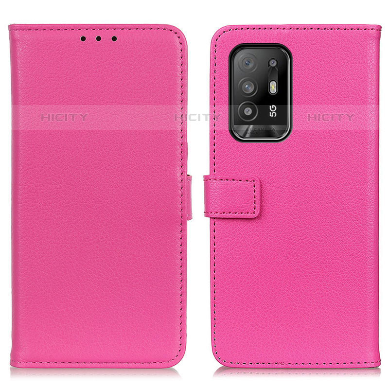 Custodia Portafoglio In Pelle Cover con Supporto D09Y per Oppo Reno5 Z 5G Rosa Caldo