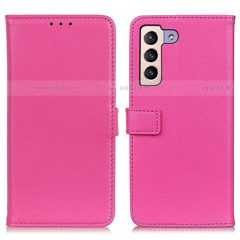 Custodia Portafoglio In Pelle Cover con Supporto D09Y per Samsung Galaxy S21 5G Rosa Caldo