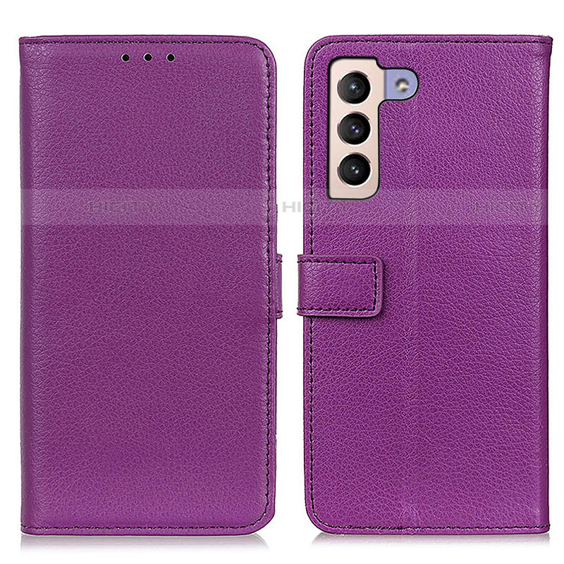 Custodia Portafoglio In Pelle Cover con Supporto D09Y per Samsung Galaxy S21 5G Viola