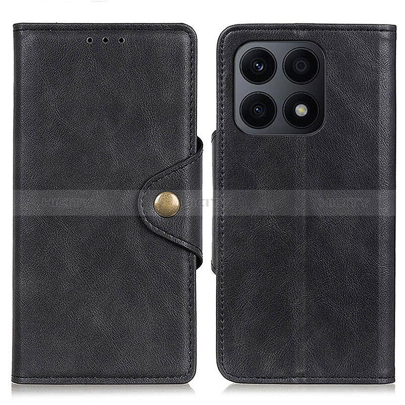 Custodia Portafoglio In Pelle Cover con Supporto D10Y per Huawei Honor X8a 4G Nero